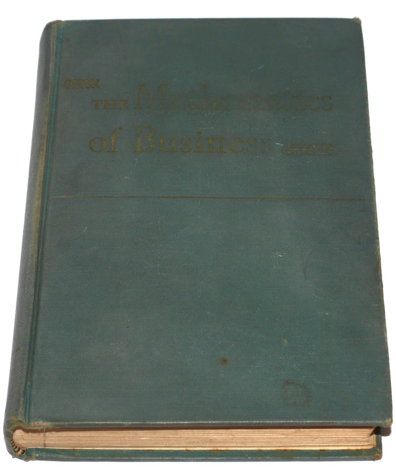 The Mathematics of Business by Hugh E. Stelson (Hardcover 1940) - Image 2 of 4