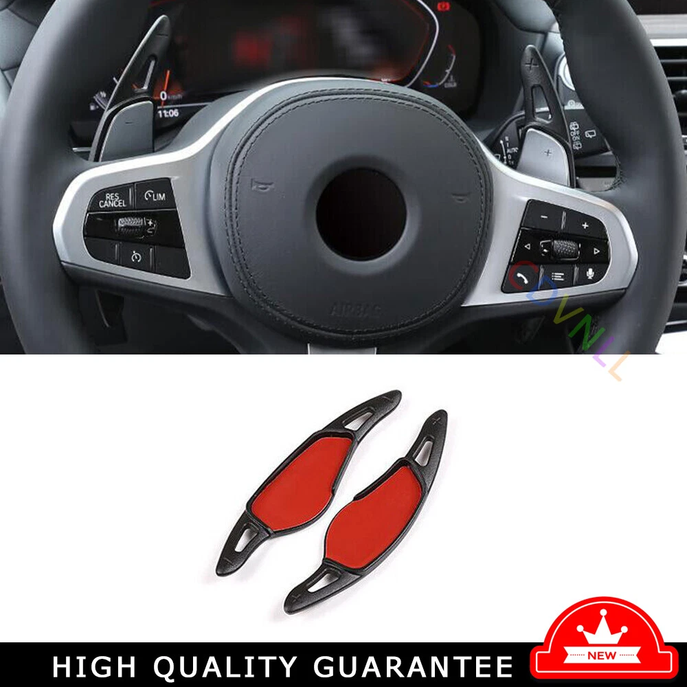 Steering Wheel Shift Paddle Shifter 2* For BMW 7 Series 2016-2022 Black Aluminum