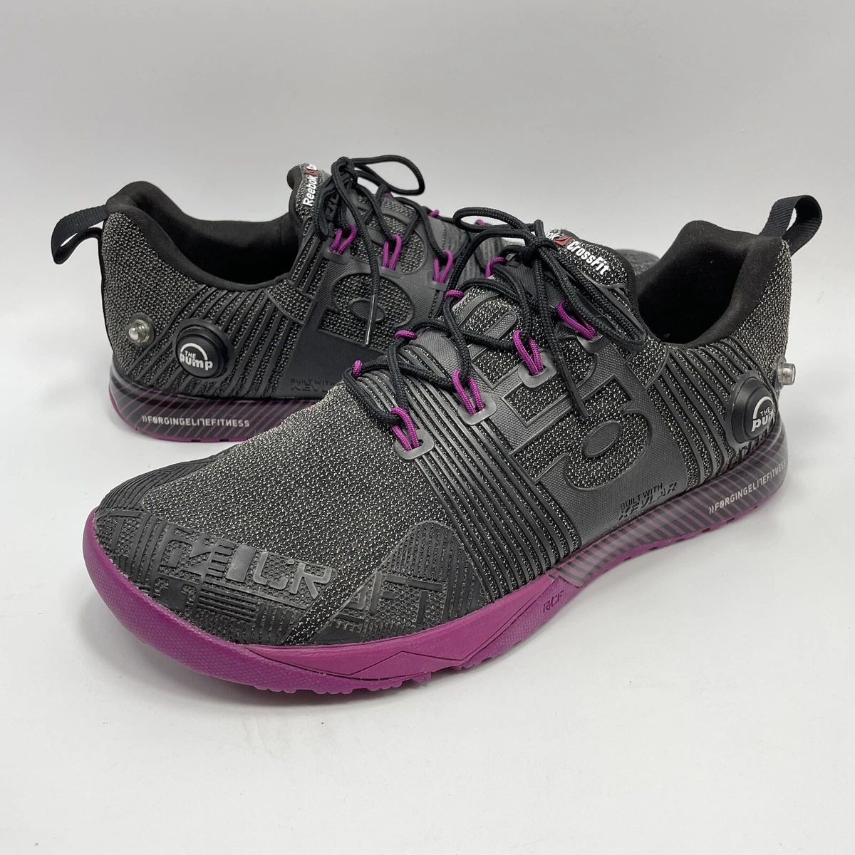 Reebok Womens 8.5 39 Crossfit PUMP Nano V67643 Kevlar Fuschia Black Cross  Train