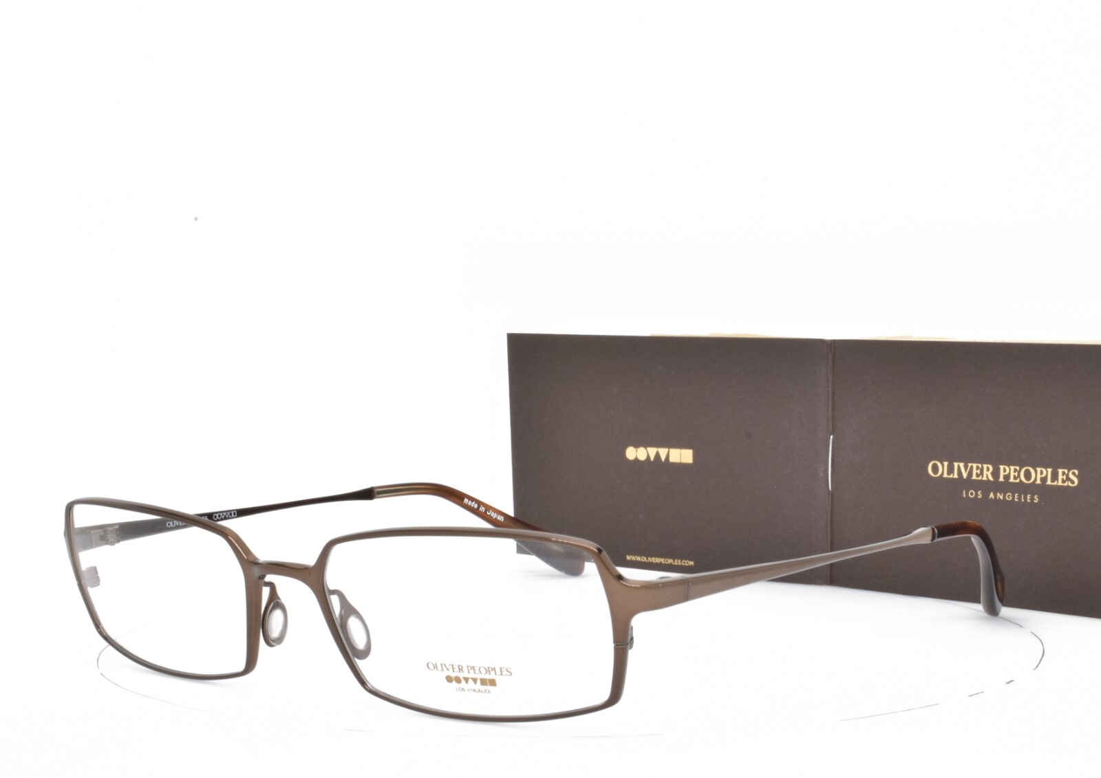 ОЧКИ Oliver Peoples БЛЕСТЯЩИЕ БРОНЗОВЫЕ КВАДРАТНЫЕ ПРЯМОУГОЛЬНЫЕ 53-17-137 BECQUE ABN
