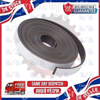 BB MAGNETIC ROLL SELF ADHESIVE TAPE STRIP FLEXIBLE STICKY BACK CRAFT PICTURE FRIDGE
