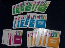 GAME OF LIFE replacement  parts 1999 2000 2002 Salary Career House Stock cards