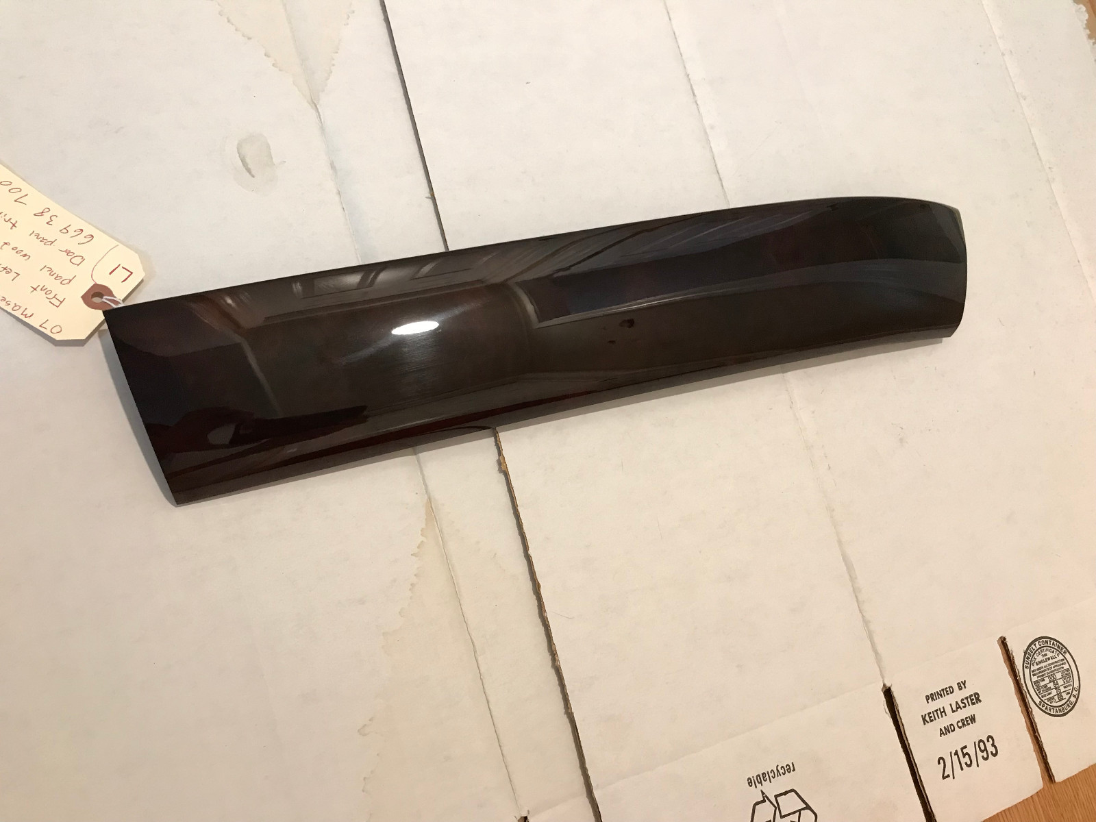 07 Maserati Quattroporte Front Left Wood Grain Door Trim 66938700. 