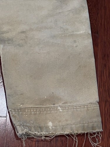 Vintage Thrashed Carhartt 40x28 Tan Canvas Overalls Bib Duck Double Knee Mens - Picture 17 of 24