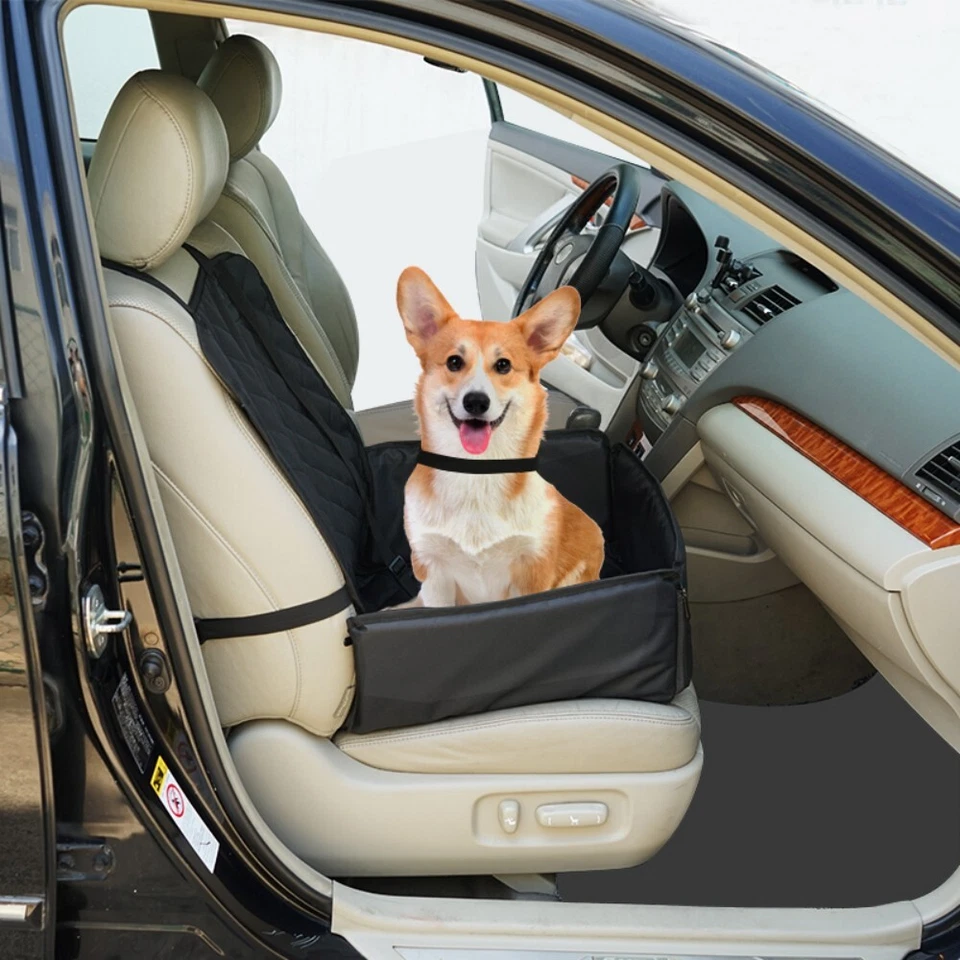 Detachable Washable Dog Cat Booster Seat Anti-slip Travel Bed with Safety Belt - Image 2 of 4
