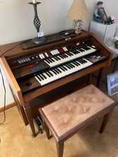 Vintage Farfisa Partner 15 Bravo Organ Model 112467 Made in Italy w/ Bench Teste