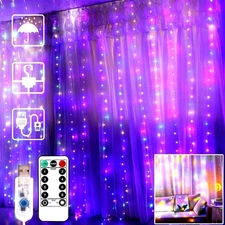 300 LED Curtain Fairy Lights USB String Light With Remote Xmas Party Wedding New