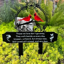 Cardinals Memorial Grave Markers for Cemetery Memorial Stakes Red Cardinal