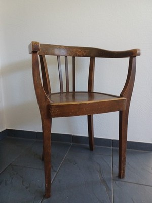 1/2 VINTAGE Armlehnstuhl BAUHAUS Bugholzstuhl GROPIUS Bürostuhl ART DECO Buche