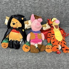 Lot Of 3 Disney Winnie The Pooh  Friends Halloween Beanie Plush