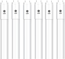 (pack of 6) GE 34211 LED Tube Lighting LED T8 Linear Bulb, G13 base, Adjustable