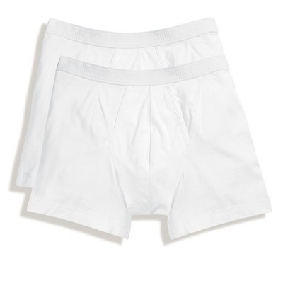 Fruit of the Loom Retro Boxershorts, 2-er Pack, weiß, Eingriff, Größen S und M
