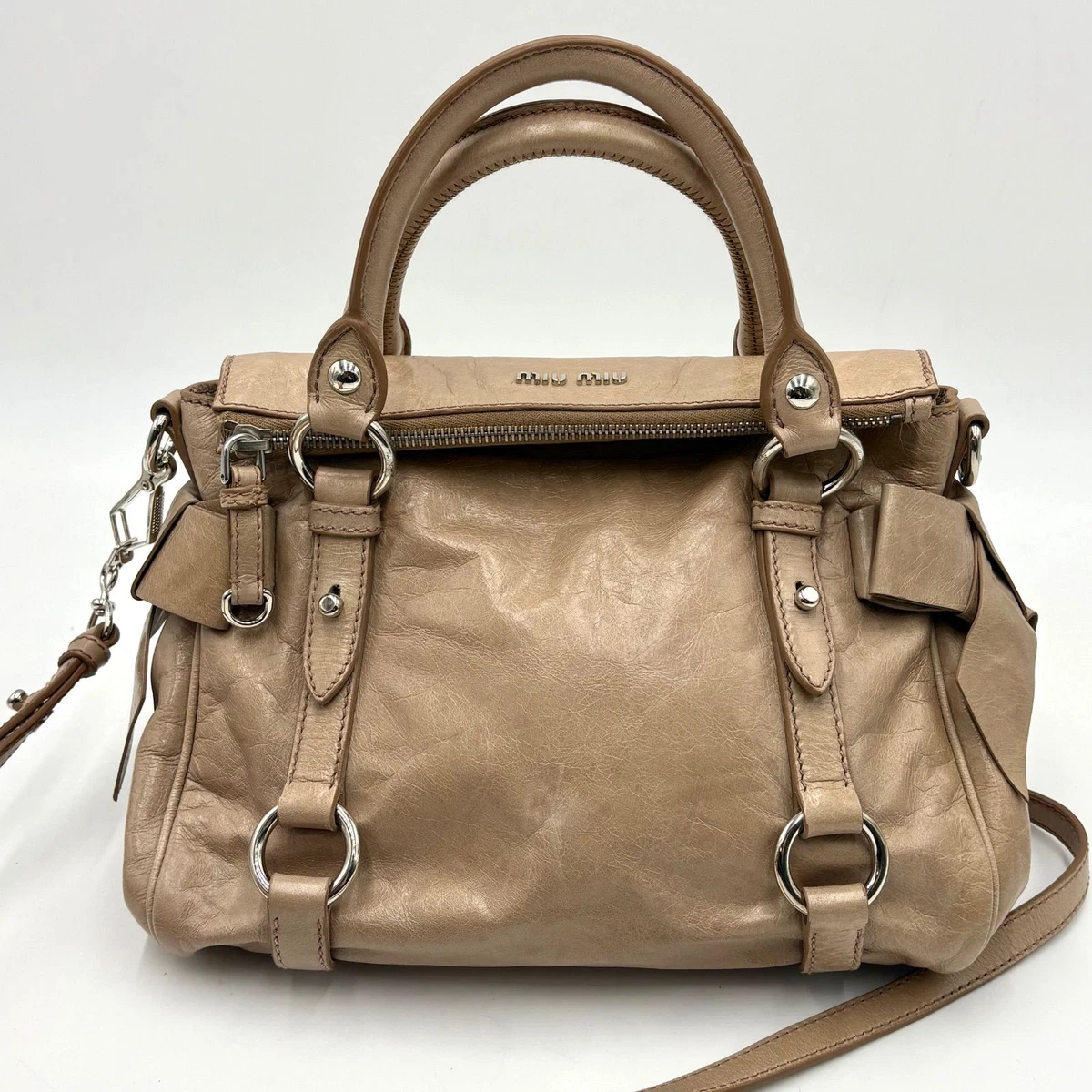 Miu Miu Bow Leather Exterior Bags & Handbags for Women for sale | eBay