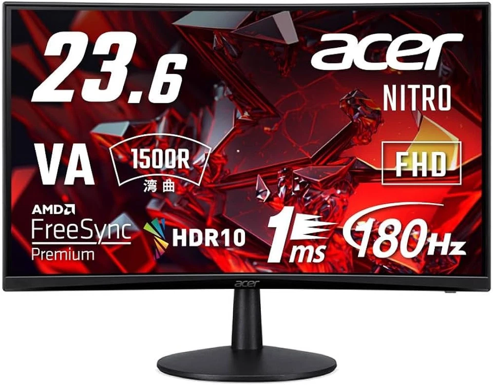 Acer Nitro 180Hz Curved Gaming ED240QS3bmiipx 24" FHD 1ms HDR10 FreeSync Premium