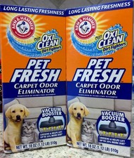 Arm Hammer Pet Fresh Carpet Odor Eliminator Vacuum Booster Lot of 2 BOXES NEW