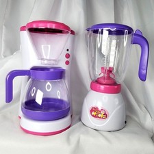 Just Like Mom's Toy Coffee Maker  Blender Set WORKS Pretend Play Kitchen