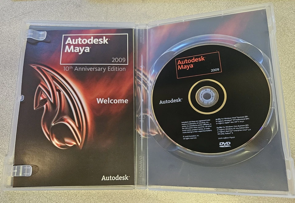 Autodesk Maya 2009 10th Anniversary Student Version DVD with Serial #120P - Image 3 of 3