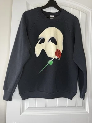 Sudadera polar negra Fruit of the Loom 1986 para hombre L Phantom of the Opera - Imagen 1 de 4