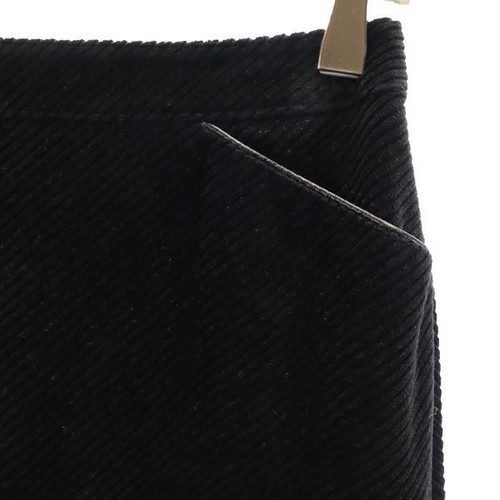 BURBERRY Sanyo Shokai Corduroy Long skirt 36 Black series Back zip Women - Picture 4 of 9
