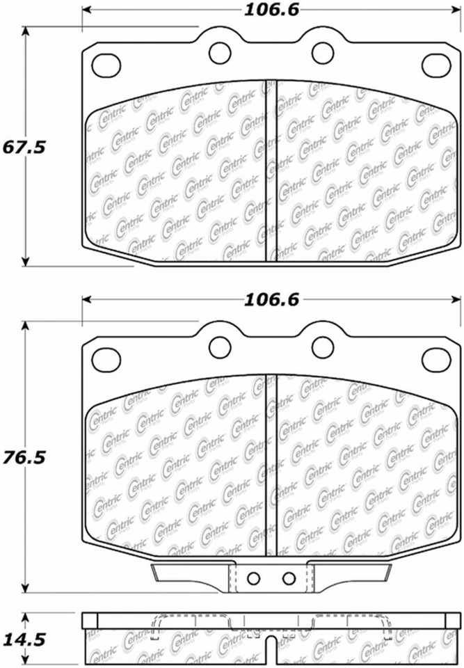 Para Mazda RX-7 1986-1991, 1993-1995 | Pastillas de freno de disco delanteras centradas | Cerámica Foto 4 de 4