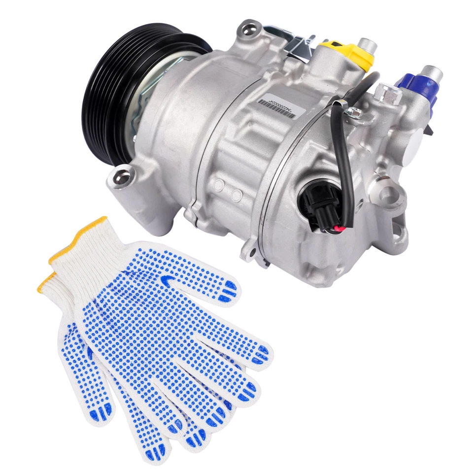 Compresor de aire acondicionado con 6 ranuras para Audi A4 A5 A6 Allroad A7 Q7 Q8 4M0820803J Foto 2 de 4