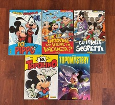 TOPOLINO PANINI COMICS-LOTTO TOPO STORIE-TOPOMISTERY IO TOPOLINO-LOTTO 5 FUMETTI
