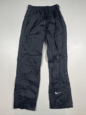 Nike Track Pants Youth Large Black Tear Away Snap Side Swoosh Warm Up Athletic