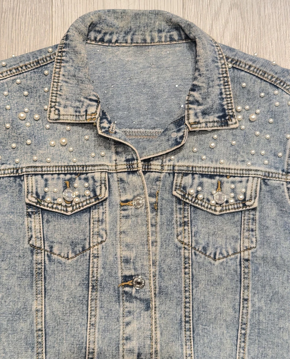 studded denim jacket products for sale | eBay