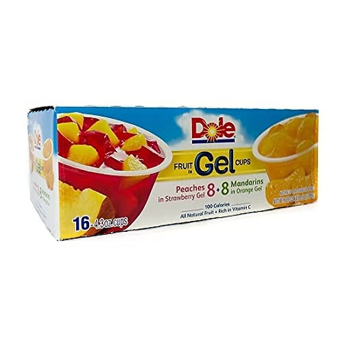 Tazas de fruta en gel Dole melocotones y mandarinas - paquete de 4 onzas - Imagen 4 de 4