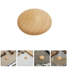 50 Pcs Wooden Screw Hole Covers Round Wood Plugs for Furniture Stairs Cabinets