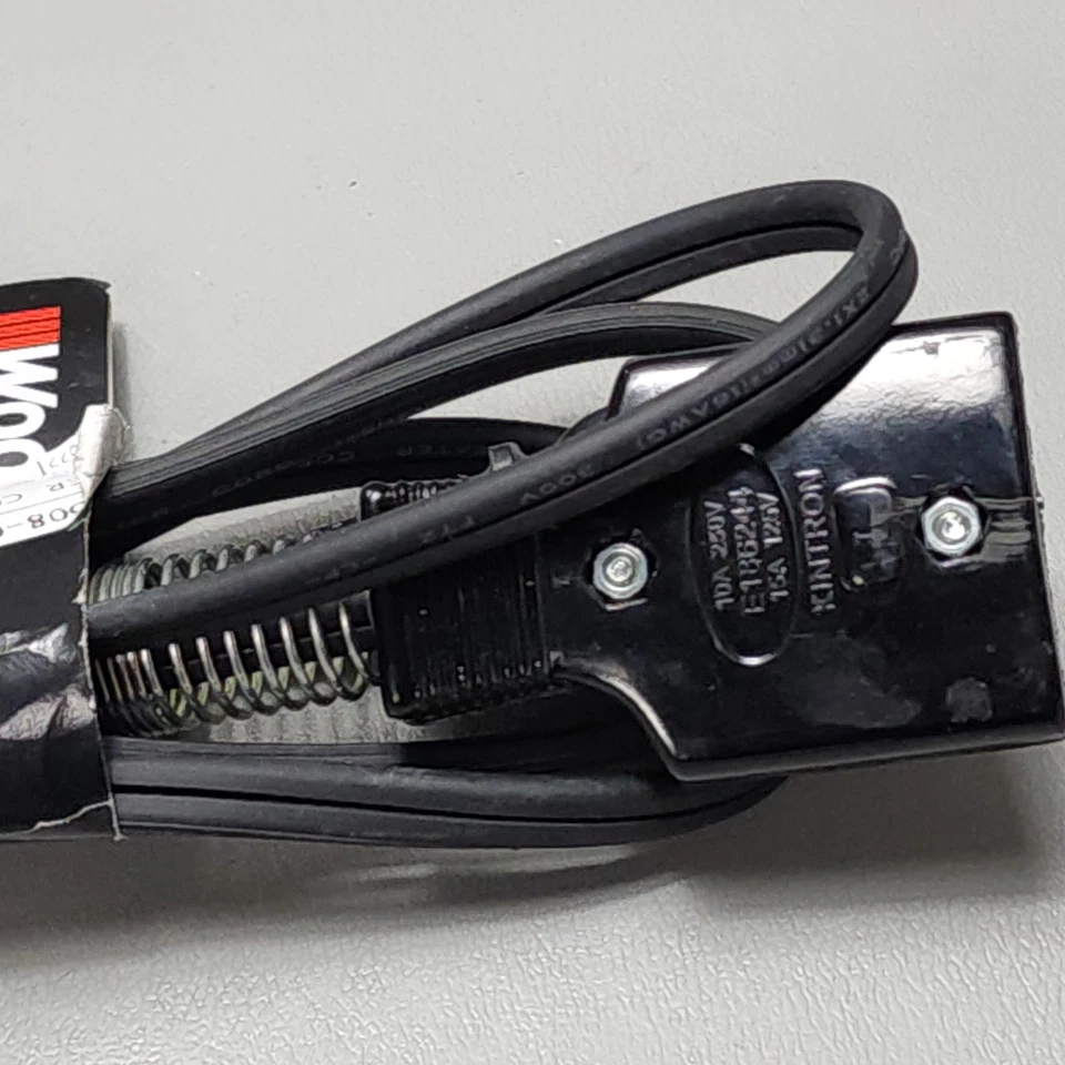 Cable de alimentación de repuesto para electrodomésticos pequeños Woods negro 6' tostador 16 ga. 15 amperios Foto 4 de 4