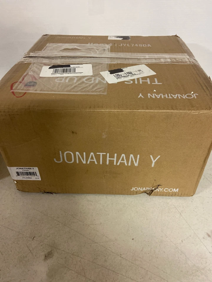 Jonathan y JYL7480A 13" 2-Light Iron Rustic Farmhouse LED Flush Mount, Brown/Bla - Image 3 of 3