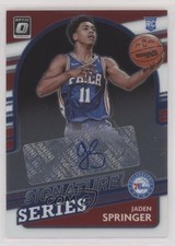2021-22 Panini Donruss Optic Signature Series Jaden Springer #SS-JSP Auto 0tg5