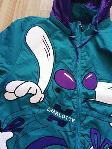 Starter Charlotte Hornets Nylon Jacket 2XL NBA New Unused image 5
