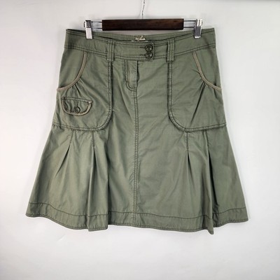 Esprit de Corp Cargo Utility Skirt Women's 10 Army Green Pockets 90s Grunge Y2K 