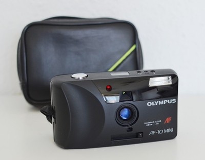 Olympus AF-10 Mini Kompaktkamera 35mm Point & Shoot + Tasche Top