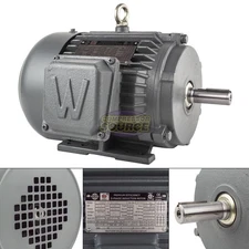 1.5 HP 3 Ph Electric Motor 1800 RPM 145T Frame TEFC 230/460V Premium Efficiency