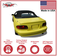 Se adapta a: Toyota Celica Convertible techo blando y ventana de plástico 1995-01 Black Pinpoint