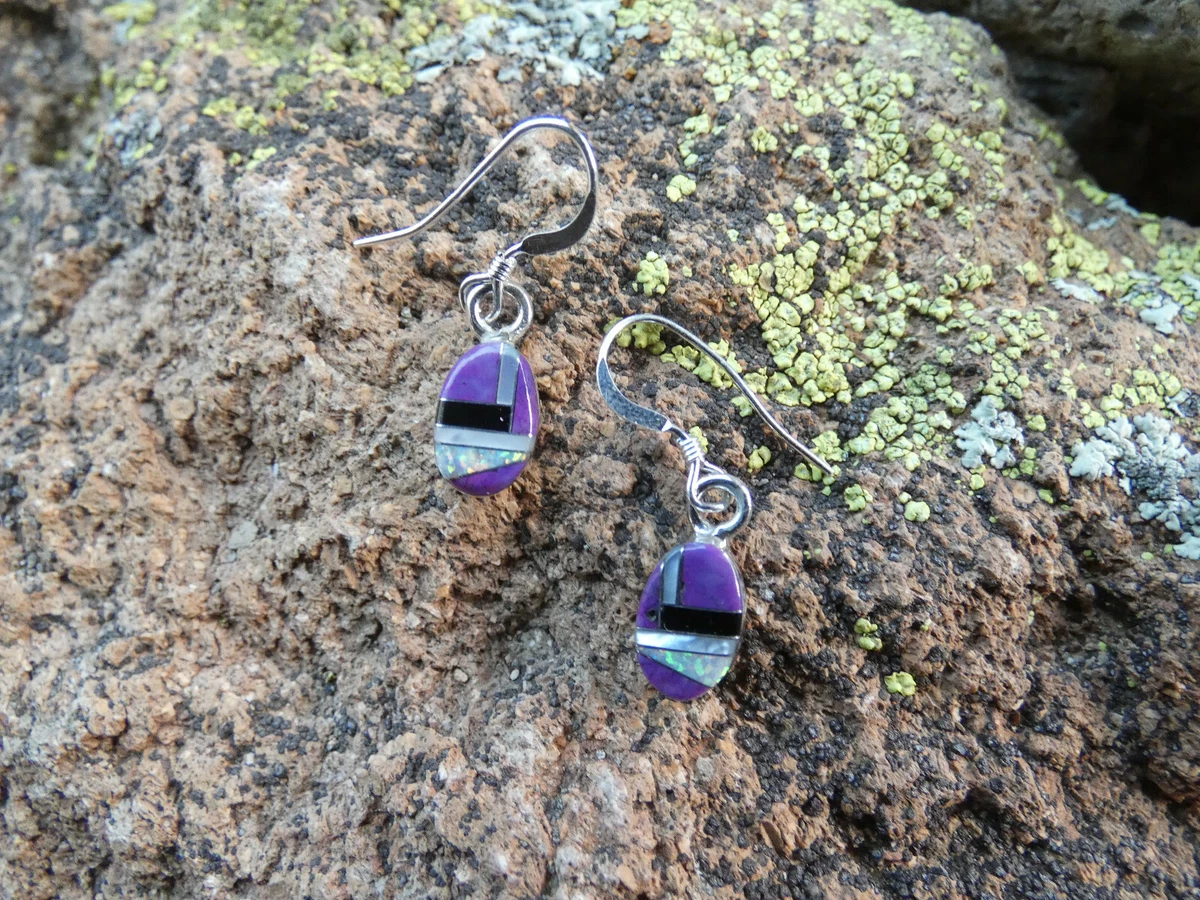 Petite Purple Sugilite Handcrafted Southwestern Sterling Silver