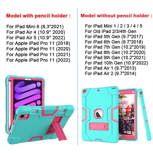 For iPad 6th/7th/8th/9th/10th Generation Shockproof Heavy Duty Rugged Case Cover - Picture 3 of 64