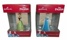 2016 Hallmark Ornaments Set of 2 Disney FROZEN Elsa and Anna