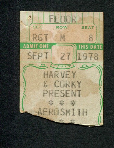 1978 AC/DC Aerosmith Concert Ticket Stub Bon Scott Powerage Tour ...
