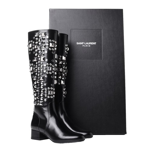 Saint Laurent Men's Wyatt Jodhpur Boots, black suede EUR 40 US 7