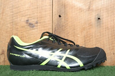 ASICS 'Hyper LD 5' Black/Safety Yellow Track & Field Running Spikes EU 39 | US 6