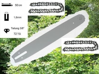 2 SECURA Sägeketten Für Stihl MS361 – 50 Cm Schnittlänge, 3/8 Zoll, 72 Treibglieder, 1,6 Mm