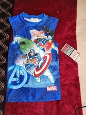 NWT Boys Marvel Superhero Tank Top Compression Shirt Size CL 10-12