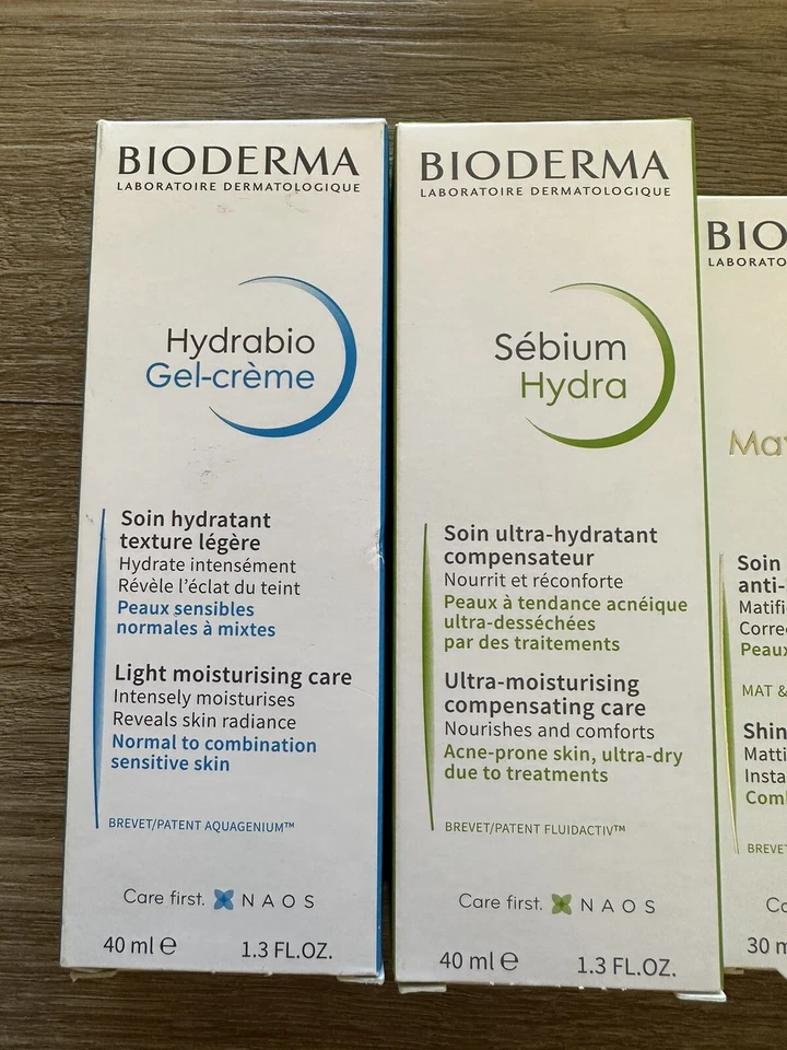 Bioderma Sebium Hydra, Matte Control, Sensibio Eye Gel, Hydra Gel Creme Lot New - Image 2 of 4