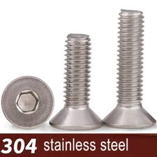 M6*8-M6*100 M8*10-M8*100 Bolts Hex Countersunk Flat Screws 304 SS