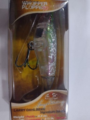 River2Sea 3 1/2" Larry Dahlberg Series WHOPPER PLOPPER WPL 90-24 Crystal Minnow