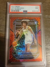 2022-23 Panini Prizm Red Sparkle Prizm Jaylin Williams #247 Rookie RC PSA 9